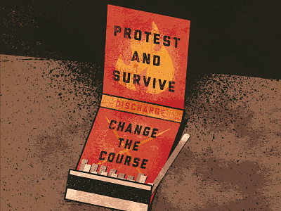 Protest and Survive drawing hand drawn illustration lyrics metal monday metal motivation monday motivation poster type