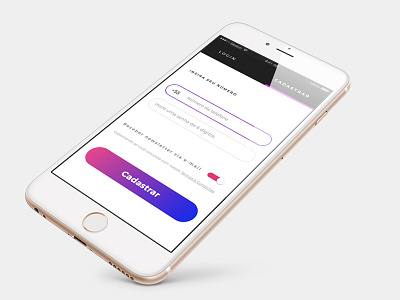 Register UI Screen app color colorfull design flat gradient ios purple ui ux