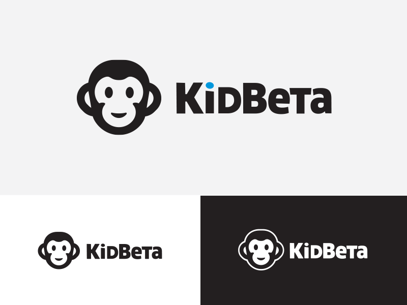 KidBeta Identity branding design identity logo logotype monkey tech