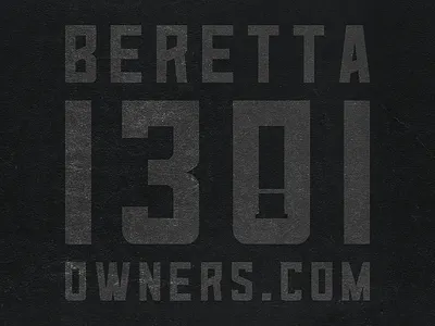 Beretta 1301 Owners logo firearms logo negative space shotgun tactical