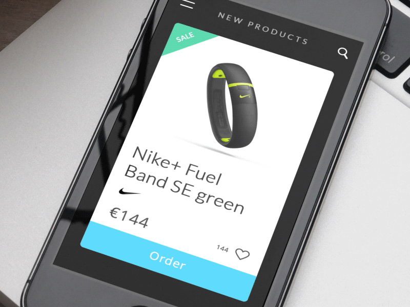 Hackathon Lisbon animation app dark flat light product shop simple swipe