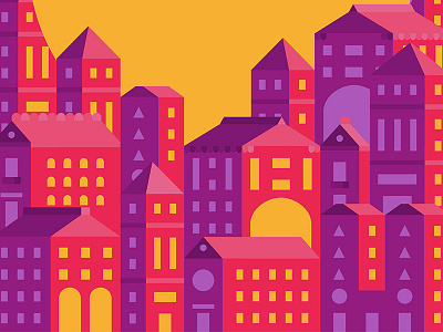 Town Folk colour gorillaz pink town