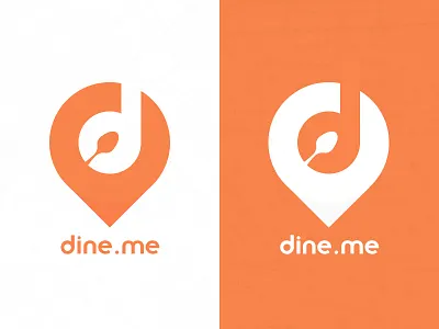 DineMe Logo d dine location logo map nearme restaurant spoon