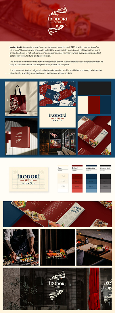 Irodori Sushi branding design graphic design illustration logo typography ui