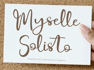 Myselle Solisto - Beautiful Script beauty font branding branding font calligraphy font cursive font elegant font fashion font feminine font font handwritten font lettering font luxury font marketing font modern modern font signature font sophisticated font stylish font typeface typography