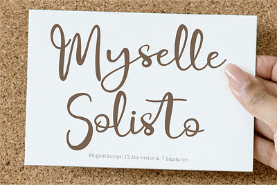 Myselle Solisto - Beautiful Script beauty font branding branding font calligraphy font cursive font elegant font fashion font feminine font font handwritten font lettering font luxury font marketing font modern modern font signature font sophisticated font stylish font typeface typography