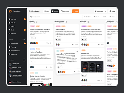 Project Management Web App app design best web design dashboard dashboard ui modern ui project management ui ui design ui ux ui ux design ux web app web application design web design web interface design web ui web ui design webdesign