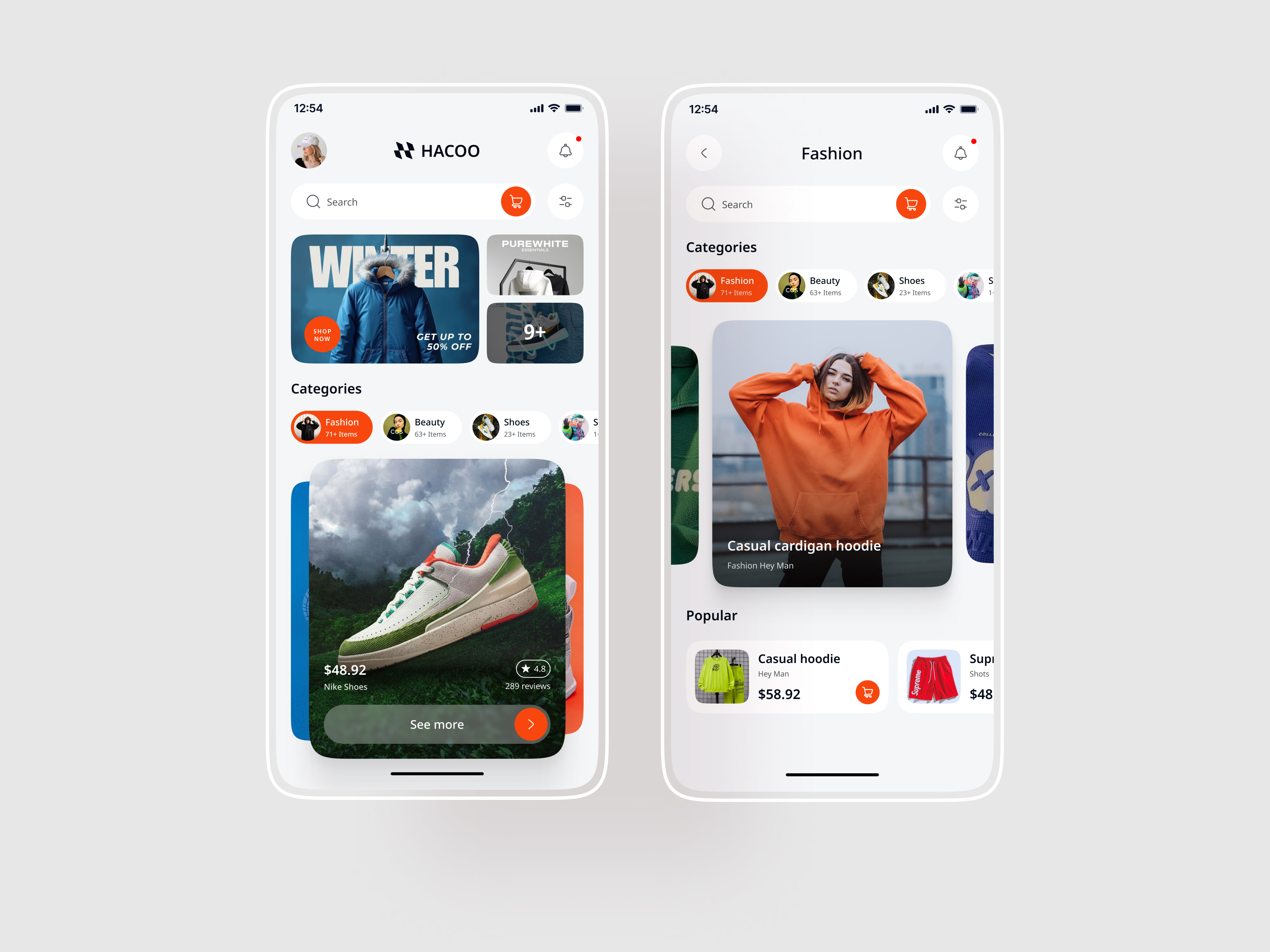 Example of Fashion Mobile App And Development