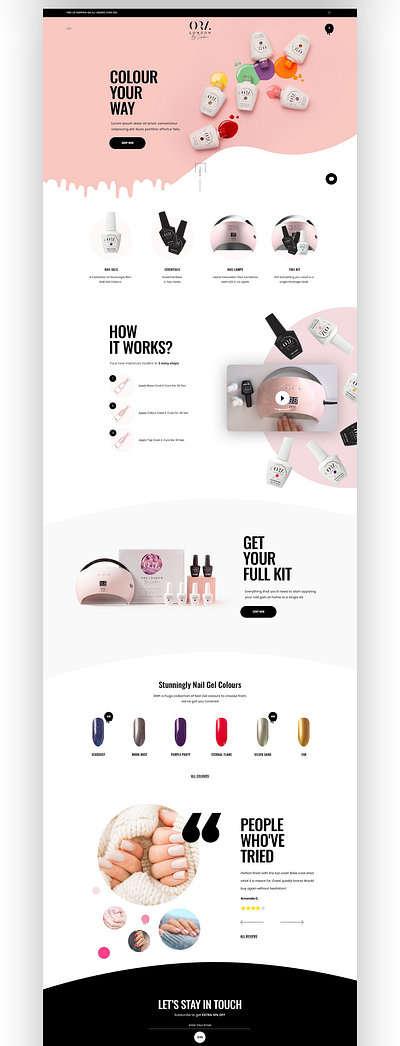 UX/UI Web Design for Shopify - Beauty Niche design graphic design shopify ui