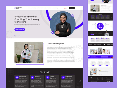 Coaching Website Design coaching creative laearn landing page middel east study teach ui ux website