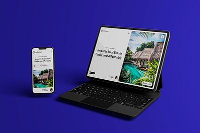 Esterium — Landing Page cleandesign design digitalproduct elegant figma finance interface investment luxury marketplace minimal modern property realestate responsive ui ux webdesign