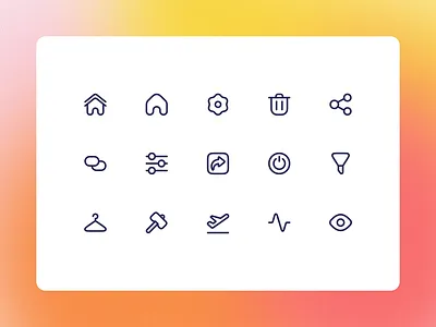 Versatile General Line Icons - Essentials for Every Project app icon icon library icon pack icon set iconography