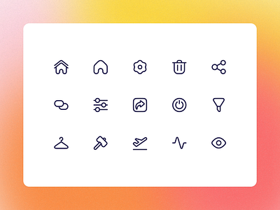 Versatile General Line Icons - Essentials for Every Project app icon icon library icon pack icon set iconography