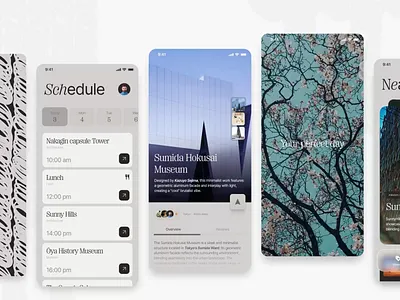 Personalized Travel Itinerary App Design animation app architecture branding design digitalproduct ios itinerary mobile schedule travel typography ui uiux ux visualdesign