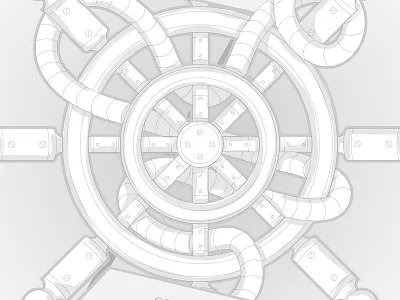 Steady illustration steering wheel vector