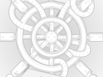 Steady illustration steering wheel vector