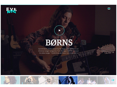 New Web page ui/ux music responsive shot ui ux web design workinprogress