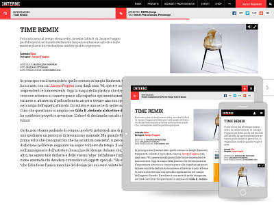 INTERNI Magazine // Website digital design interni italy responsive