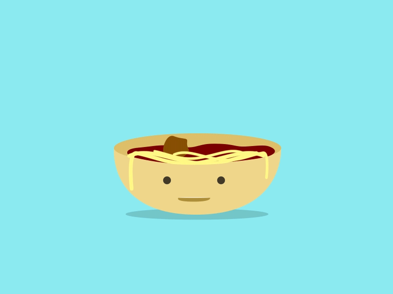 Bowl Face Spaghetti anthropomorphism gif spaghetti