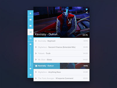 Music Player cards music music player playlist ui uikit