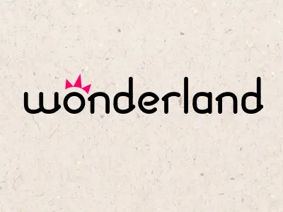 Wonderland logo fashion logo shop web
