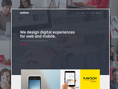 Isoflow website agency capetown clean design isoflow minimal studio ui ux website