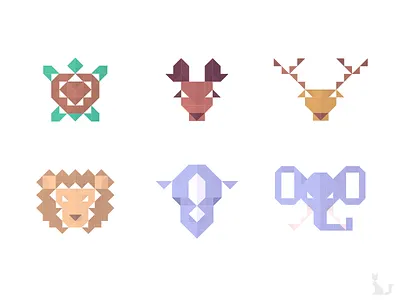 Animals Grid animal animals grid illustration tri triangle zoo