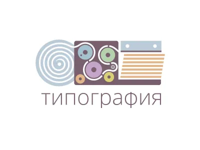 Typograpfy / Printing logo clean color flat icon logo lpogotype paper press prinying typograpfy