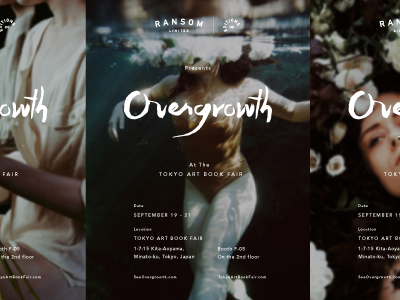 Overgrowth Book Release design floral overgrowth poster promo script type typography