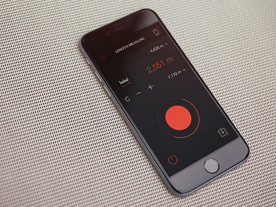 Length Measure App app design measure meter mobile rdesign.si ui