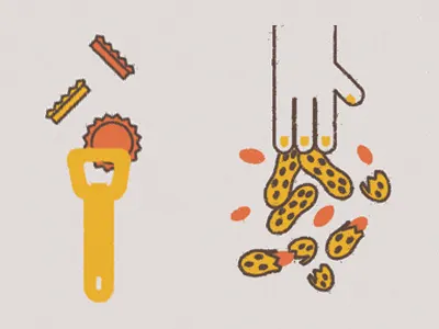 Peanuts & Beer beer design digital drinks food graphic icon illustration peanuts snacks vector