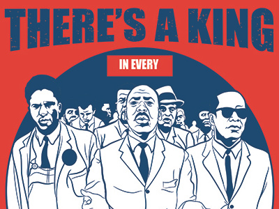 There's a King in Every Crowd Tshirt art civil clothing design graphic illustration mlk rights