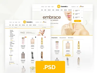 Cosmetico - Free eCommerce [PSD] download ecommerce free freebie photoshop psd