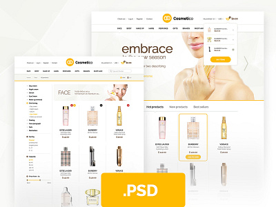 Cosmetico - Free eCommerce [PSD] download ecommerce free freebie photoshop psd