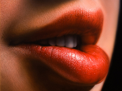 Lips Study acrylic art hyper realism hyperrealism painting photo realism photorealism realism