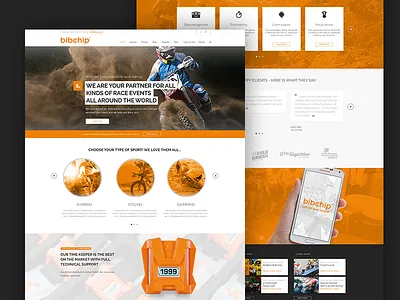 bibchip website homepage climbing marathon mountain sports outdoor sports tracking website