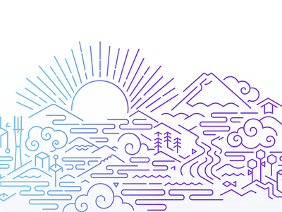 Heroku apps blue deploy devs ecosystem heroku home illustration line line art purple