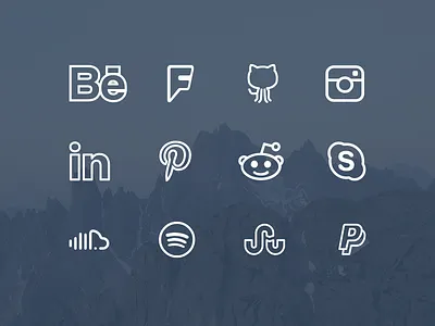 Simple Line Icons Extended [Free Icon Font] clean free freebie icon icon font line simple social