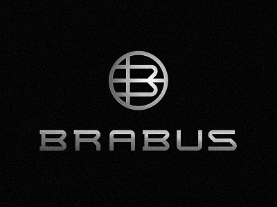 Brabus Re-Brand Concept Big brabus car chrome circular custom initials logo logotype mercedes rebrand ride round shield