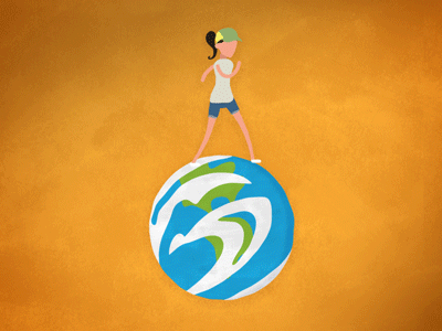 Around The World animation character animation gif loop walk cycle