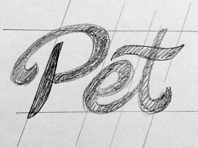 Pet hand drawn identity lettering logo script typography