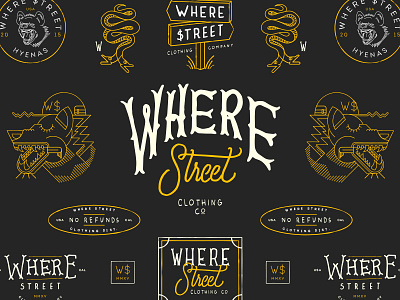 Where Street Tear Sheet badges handlettering hyena illustration lettering nevada sheet snake street tear type where