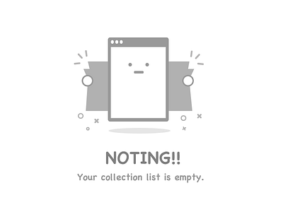 Collection list is empty empty guide illustration noting