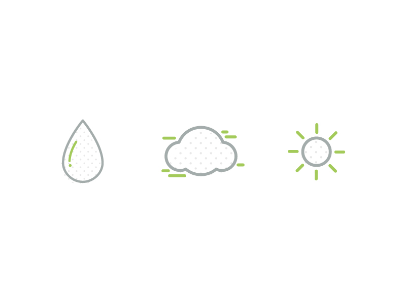 Nature Icons air clean icons illustration light nature simple sun water