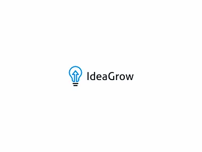 Idea Grow arrow branding business grow idea incubator lightbulb logo startup