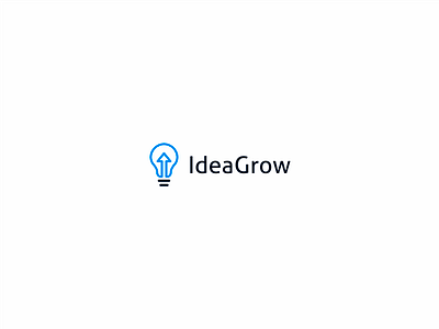 Idea Grow arrow branding business grow idea incubator lightbulb logo startup