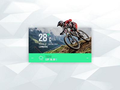 Weather Widget bike mountain ui ux weather widget