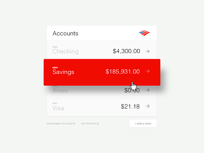 Bank of America Landing Page banking bankofamerica hoverstate module money red