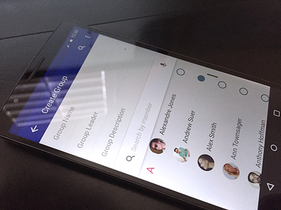 Create Group android app google group material design sketch