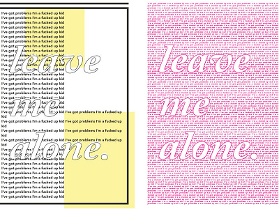 Leave me alone. design nah poster